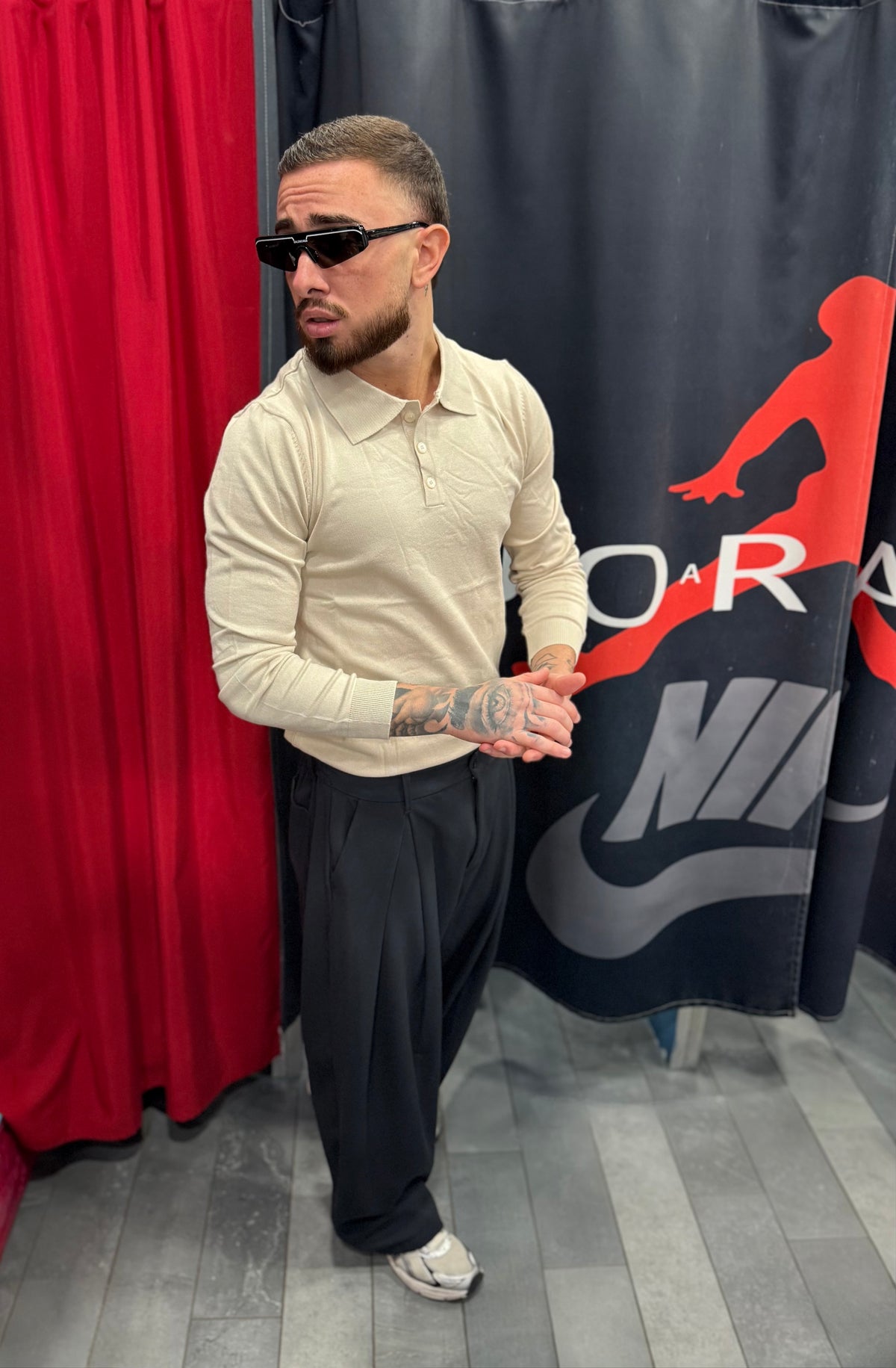 POLO TRICOT BEIGE