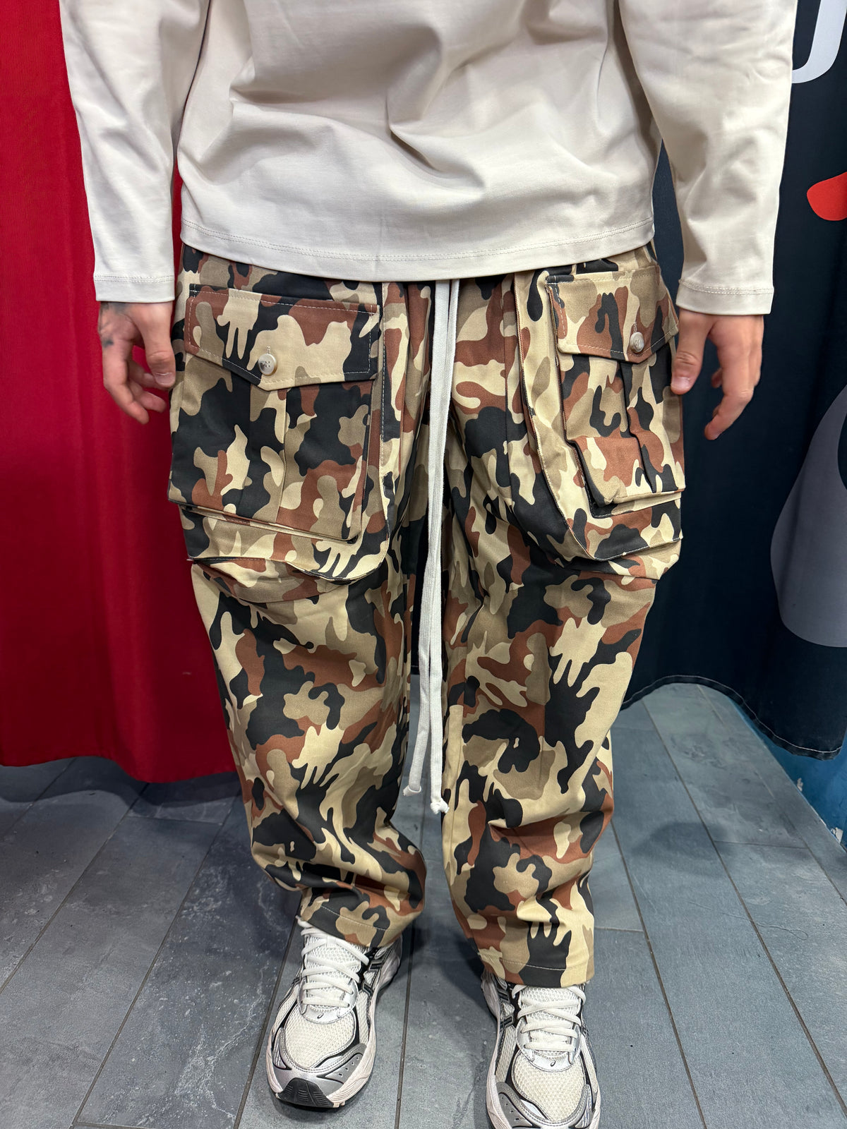 PANTALONE MILITARE SENZA POLSINO