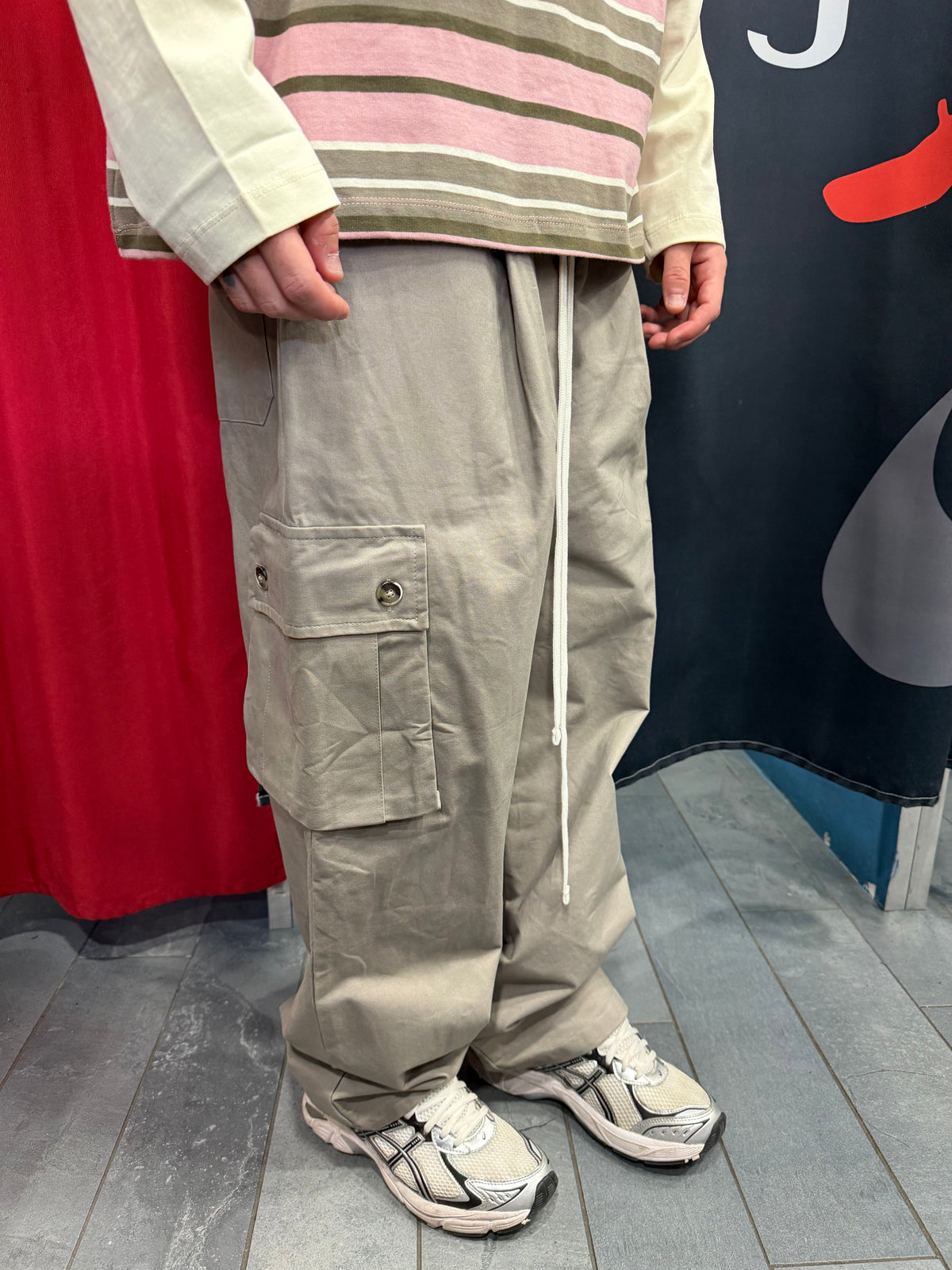 PANTALONI CARGO SENZA POLSINO